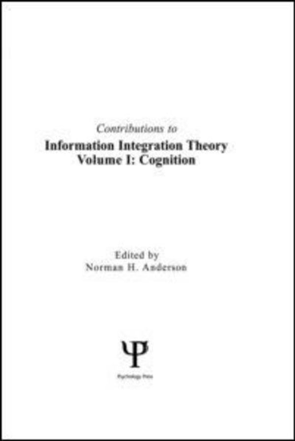 Cover Art for 9780805808360, Contributions to Information Integration Theory: Volume 1: Cognition by Anderson, Norman H.