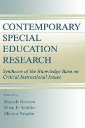 Cover Art for 9780805828795, Contemporary Special Education Research by Russell Gersten, Ellen P. Schiller, Sharon R. Vaughn