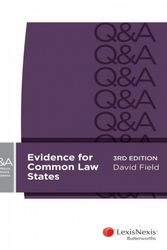 Cover Art for 9780409350524, LexisNexis Questions and Answers: Evidence for Common Law States (Paperback) by Field