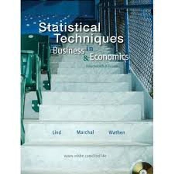 Cover Art for 9780077270063, Statistical Techniques in Business and Economics by Douglas A. Lind