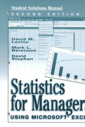 Cover Art for 9780130203311, Statistics for Managers Using Microsoft Excel (Student Solutions Manual) by David M. Levine, Mark L. Berenson, David Stephen