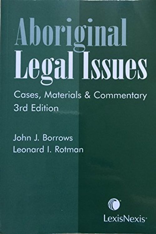 Cover Art for 9780433453284, Aboriginal Legal Issues by Unknown