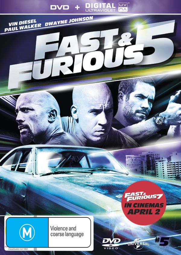 Cover Art for 9342457090717, Fast and Furious 5 (DVD/UV) by Dwayne Johnson,Chris Ludacris Bridges,Sung Kang,Matt Schulze,Paul Walker