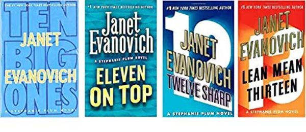 Cover Art for B07Z26MVPB, Janet Evanovich - Stephanie Plum Hardcover Novel Series - Ten Big Ones - Eleven on Top - Twelve Sharp - Lean Mean Thirteen - Bundle of 4 Books by Unknown