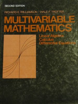 Cover Art for 9780136048503, Multivariable Mathematics by Richard E. Williamson