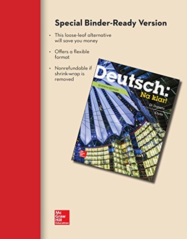 Cover Art for 9781259289460, Looseleaf for Deutsch: Na Klar an Introductory German Course (Student Edition) by Di Donato, Robert, Clyde Dr., Monica D.
