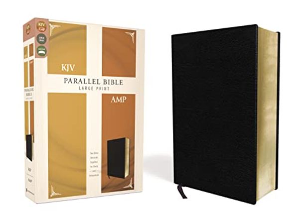 Cover Art for 0025986446697, KJV, Amplified, Parallel Bible, Large Print, Bonded Leather, Black, Red Letter Edition: Two Bible Versions Together for Study and Comparison by Zondervan