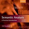 Cover Art for 9780199560288, Semantic Analysis by Cliff Goddard