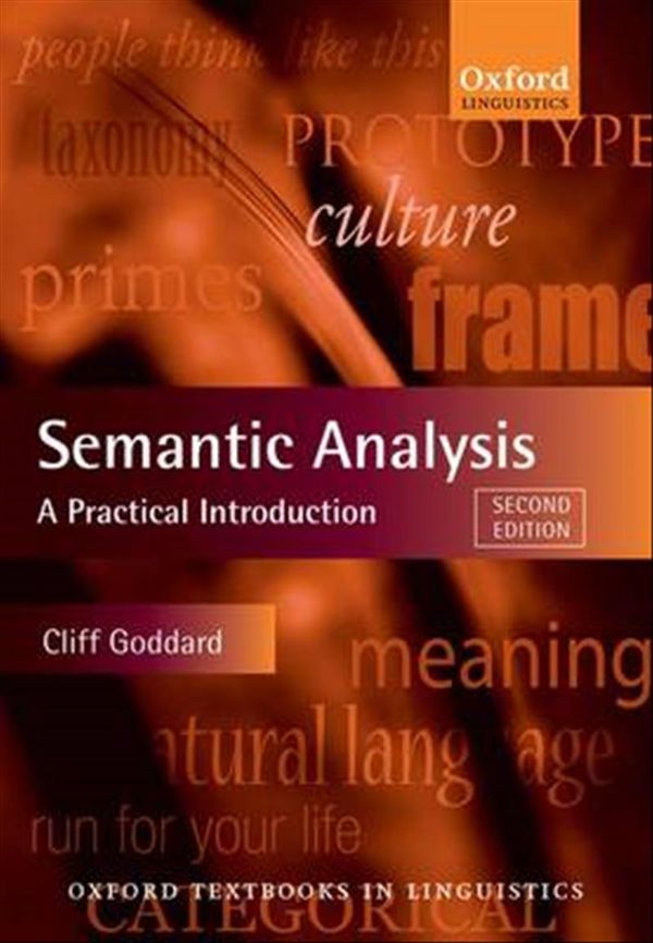 Cover Art for 9780199560288, Semantic Analysis by Cliff Goddard