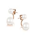 Cover Art for 9786191513413, Crystalline Azuria Double Cycle Stud Jacket Earrings with Simulated White Pearls 18K Rose Gold Plated for Women by Unknown