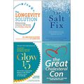Cover Art for 9789123788781, Longevity Solution, The Salt Fix, Glow15, Great Cholesterol Con 4 Books Collection Set by Dr. James Dinicolantonio Jason Fung, Naomi Whittel, Dr. Malcolm Kendrick