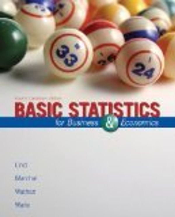 Cover Art for 9780070385474, Basic Statistics for Business & Economics Fourth Canadian Edition by Lind, Douglas; Marchal, William; Waite, Carol Ann