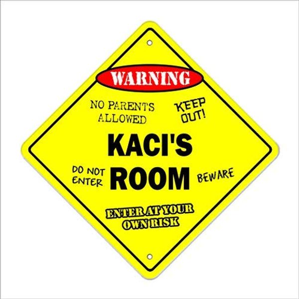 Cover Art for 8223547847101, Miles2345 Metal Tin Sign Wall Decor Kaci's Room Decal Crossing Tall Kids Bedroom Decor Door Children's Name boy Girl 12x12 Inches by 
