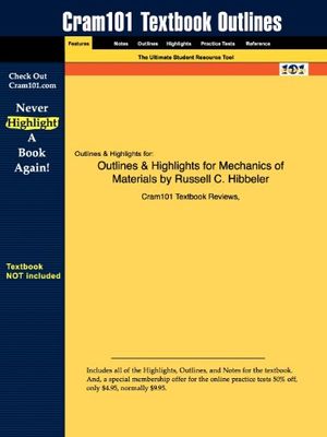 Cover Art for 9781428843035, Outlines & Highlights for Mechanics of Materials by Russell C. Hibbeler, ISBN by Cram101 Textbook Reviews