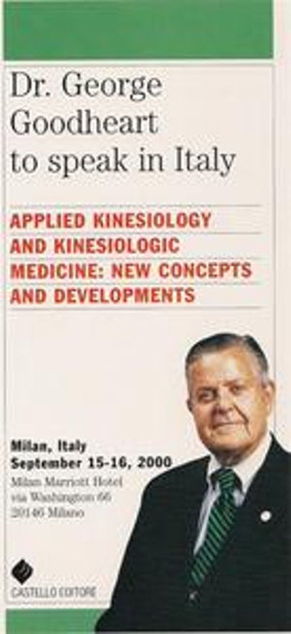Cover Art for 9788887260328, Dr. George Goodheart to speak in Italy by AA. VV.