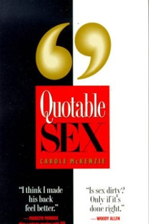 Cover Art for 9780312954055, Quotable Sex by Carole McKenzie