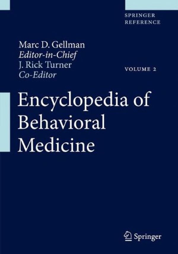 Cover Art for 9781441913807, Encyclopedia of Behavioral Medicine by Marc Gellman