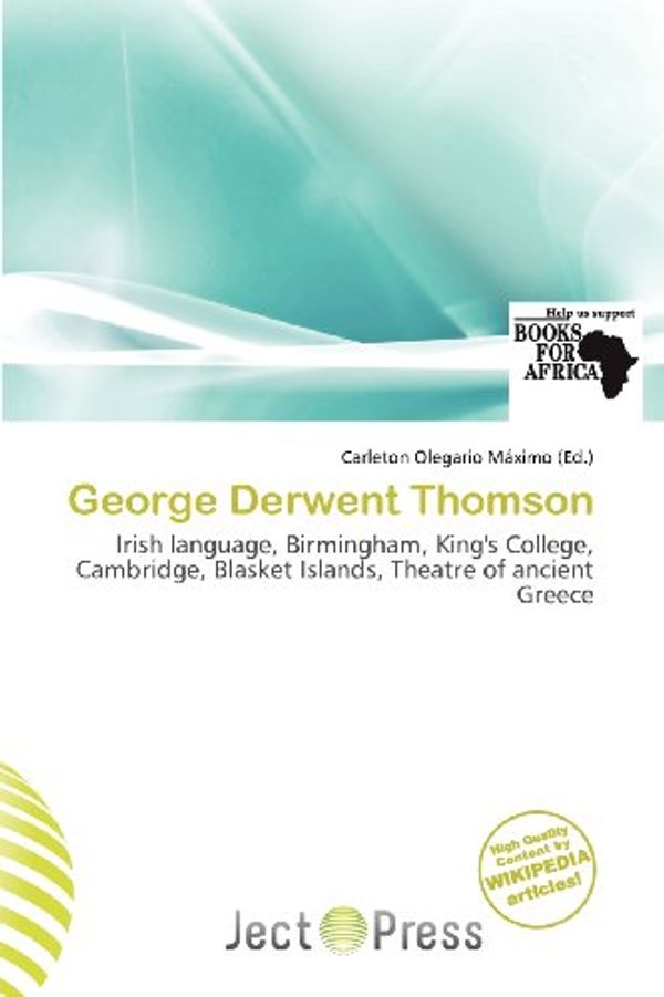 Cover Art for 9786200619266, George Derwent Thomson by 