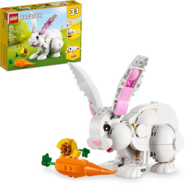 Cover Art for 0673419373593, LEGO Creator 3in1 White Rabbit Animal Toy Building Set 31133, Easter Bunny to Seal and Parrot Figures, Easter Basket Stuffers for Kids Aged 8 Plus Years Old by Unknown