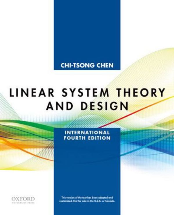 Cover Art for 9780199964543, Linear System Theory and Design by Chi-Tsong Chen