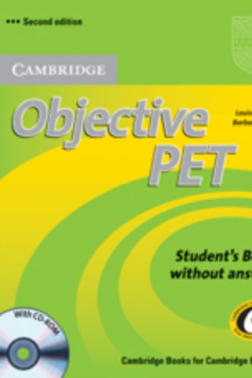 Cover Art for 9780521732680, Objective PET Student's Book without Answers with CD-ROM by Louise Hashemi