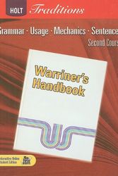 Cover Art for 9780030990014, Holt Traditions: Warriner's Handbook, Second Course by John E Warriner