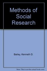 Cover Art for 9780029012505, Methods of Social Research by Kenneth D. Bailey
