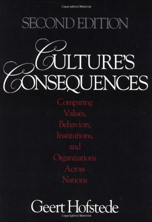 Cover Art for 9780803973237, Culture's Consequences by Geert Hofstede