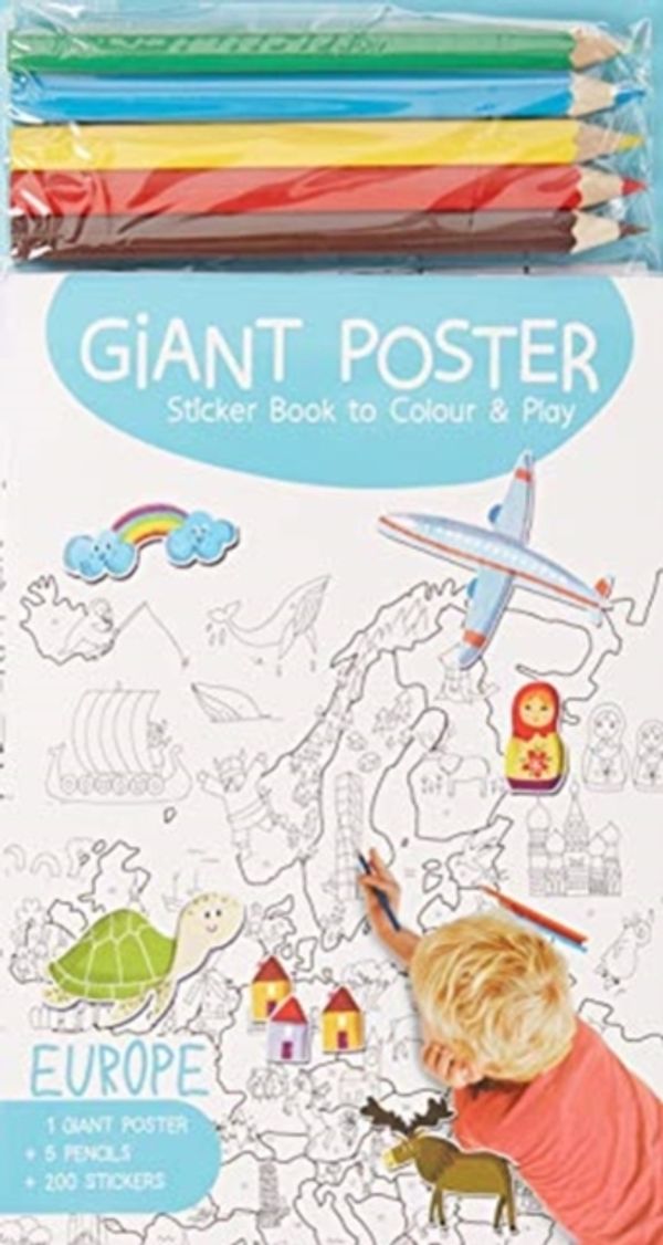 Cover Art for 9789463602396, Giant Poster Colouring BookEurope by Yoyo Books
