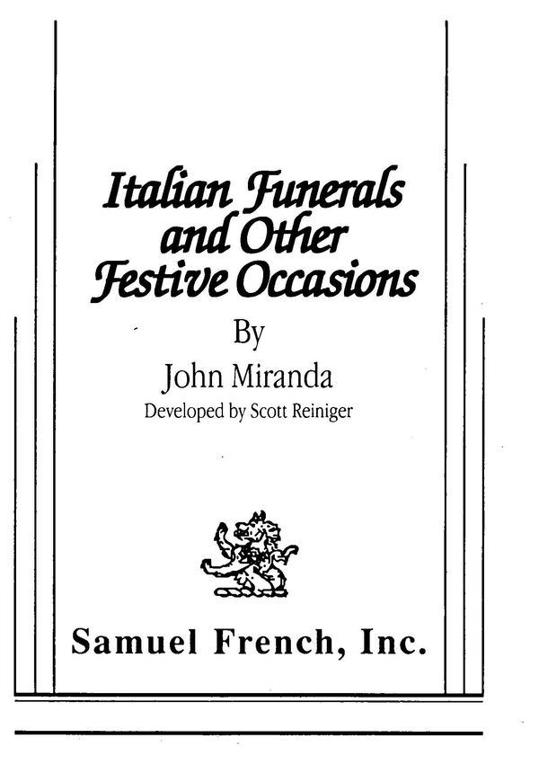 Cover Art for 9780573811456, Italian Funerals and Other Festive Occasions by Unknown