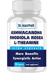 Cover Art for B08B6D122H, Dr Maxwell Ashwagandha, Rhodiola, L-Theanine, Better Than Each Alone. Best Ashwagandha: 3in1, Clinically Proven Amounts, No Fillers, UK Made. Better Than Ashwaganda Tablets, 90 Ashwaganda Capsules by Unknown