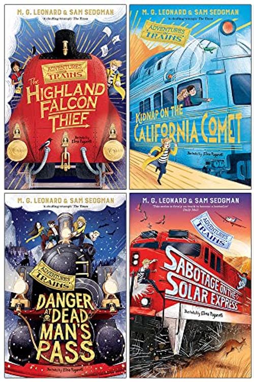 Cover Art for 9789123479238, Adventures on Trains Series 6 Books Collection Set By M. G. Leonard & Sam Sedgman (Danger at Dead Man's Pass, Murder on the Safari Star, The Arctic Railway Assassin, Highland Falcon Thief & More) by M. G. Leonard, Sam Sedgman