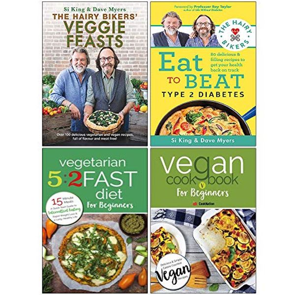 Cover Art for 9789124072674, The Hairy Bikers Veggie Feasts [Hardcover], The Hairy Bikers Eat to Beat Type 2 Diabetes, Vegetarian 5:2 Fast Diet For Beginners, Vegan Cookbook For Beginners 4 Books Collection Set by Hairy Bikers, Iota, aine Carlin