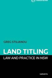 Cover Art for 9780455229751, Land Titling Law and Practice in NSW by Greg Stilianou