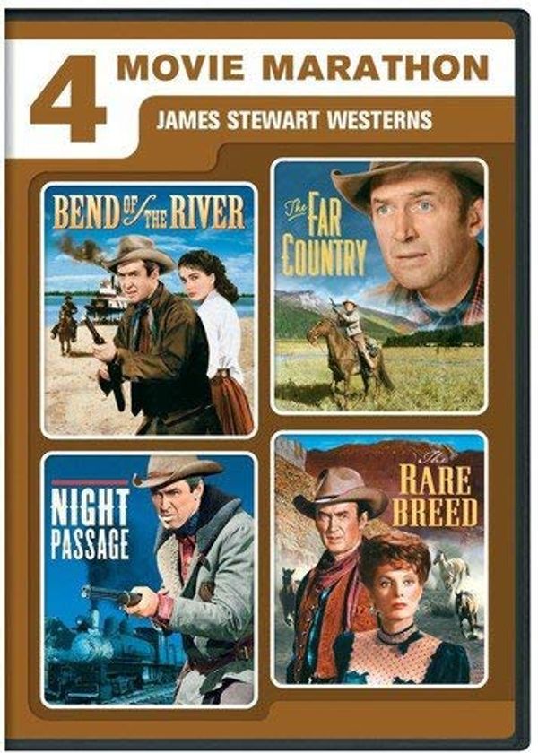 Cover Art for 0780177061522, 4 Movie Marathon: James Stewart Western Collection (Bend of the River / The Far Country / Night Passage / The Rare Breed) by James Stewart by Unknown