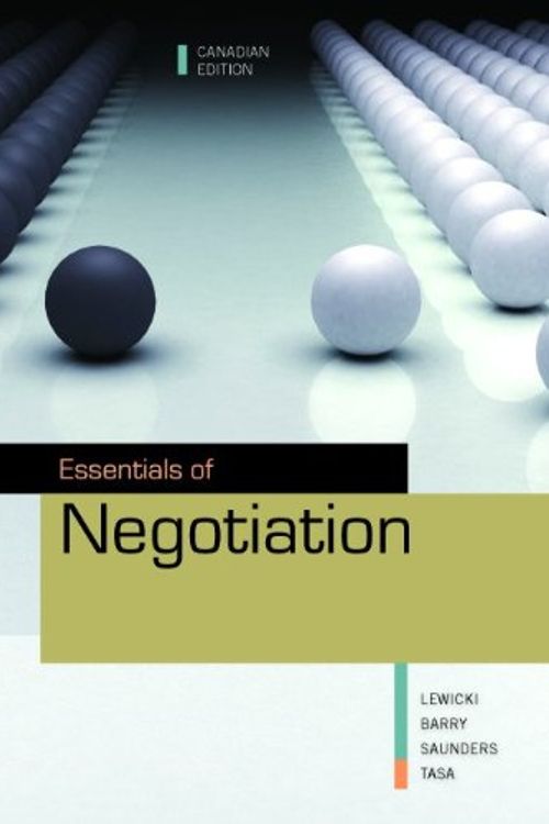 Cover Art for 9780070979963, Essentials of Negotiation by Roy J. Lewicki