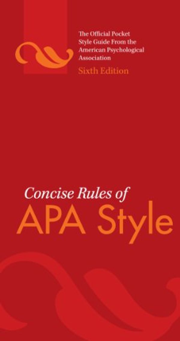Cover Art for 9781433815416, Concise Rules of APA Style, Sixth Edition (Concise Rules of the American Psychological Association (APA) Style) by American Psychological Association