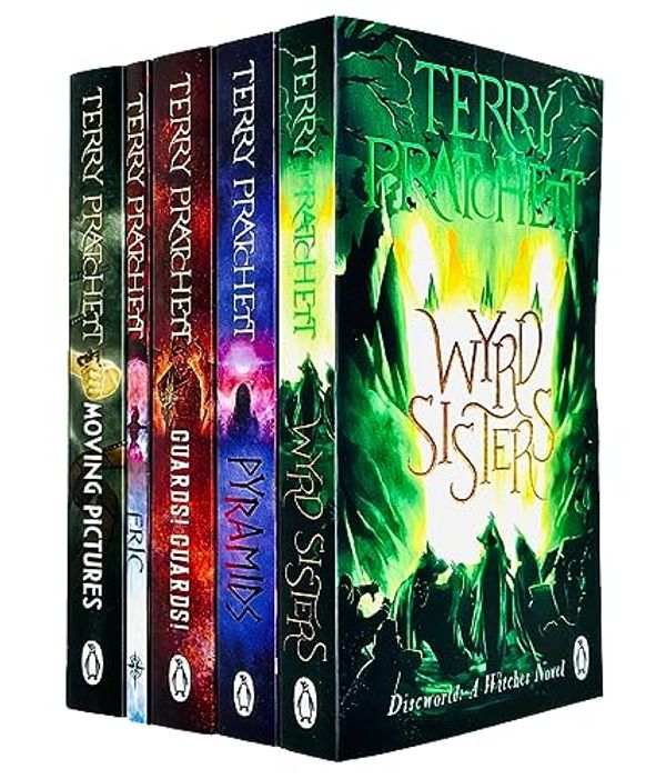 Cover Art for 9789124276744, Terry Pratchett Discworld Novels Series 2 - 5 Books Collection Set (Wyrd Sisters, Pyramids, Guards! Guards!, Eric, Moving Pictures) by Terry Pratchett