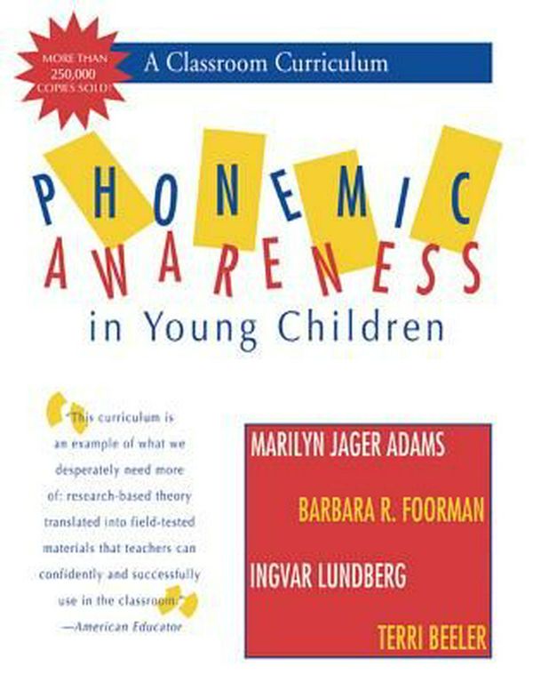 Cover Art for 9781557663214, Phonemic Awareness in Young Children by Marilyn J. Adams