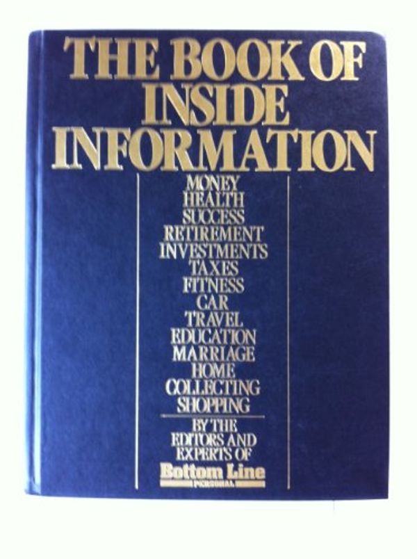 Cover Art for 9780887230158, Book of Inside Information by Bottom Line Books