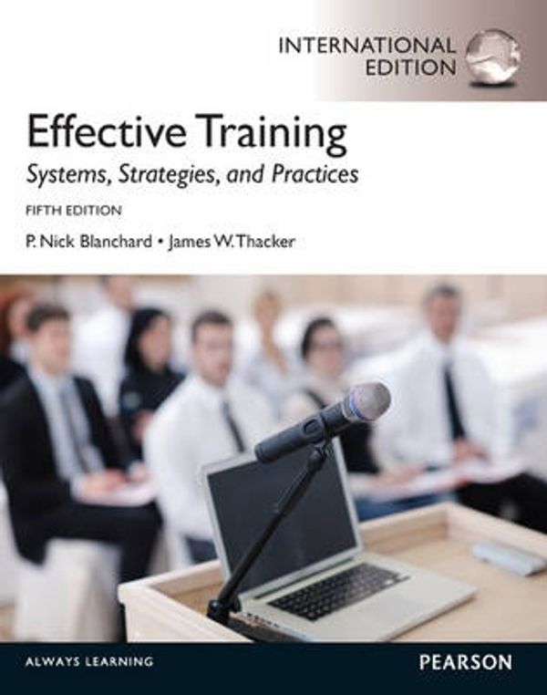 Cover Art for 9780273768371, Effective Training by Unknown