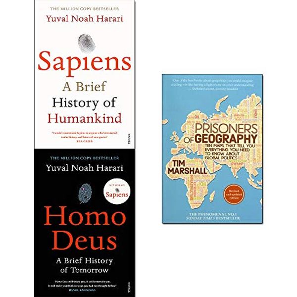 Cover Art for 9789123717347, Homo deus, sapiens qnd prisoners of geography 3 books collection set pack by Yuval Noah Harari, Tim Marshall