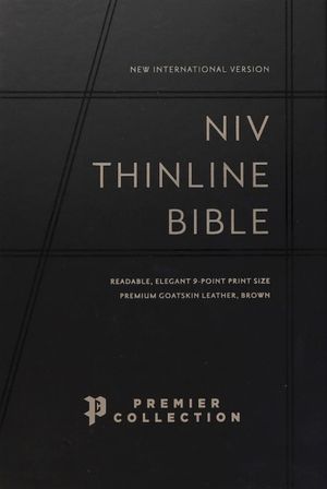 Cover Art for 9780310462750, Niv, Thinline Bible, Premium Goatskin Leather, Brown, Premier Collection, Black Letter, Art Gilded Edges, Comfort Print by Zondervan