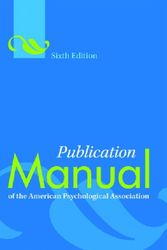 Cover Art for 9781433805592, Publication Manual of the American Psychological Association, 6th Edition by American Psychological Association