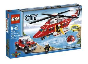 Cover Art for 0673419129541, Fire Helicopter Set 7206 by LEGO City