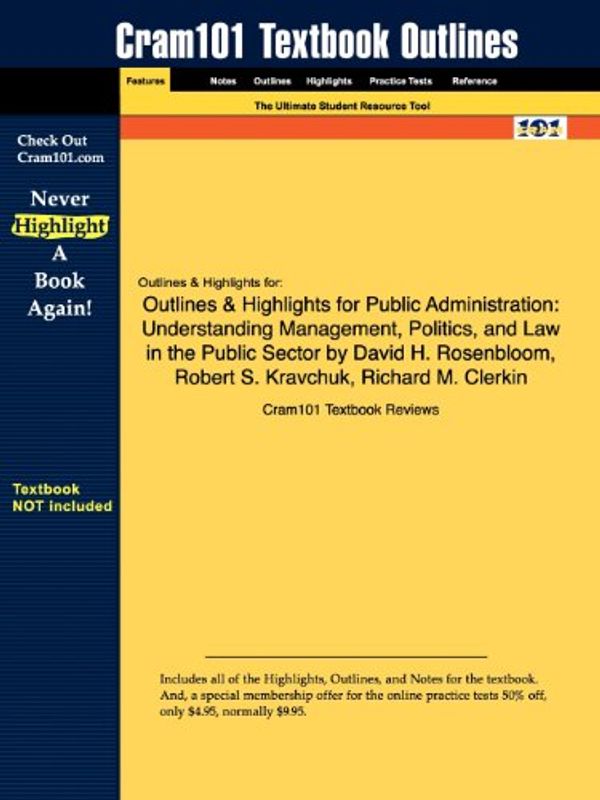 Cover Art for 9781428875449, Outlines & Highlights for Public Administration by Cram101 Textbook Reviews