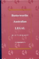 Cover Art for 9780409307221, Butterworths Australian Legal Dictionary by Peter Edward Nygh, Peter Butt