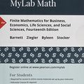 Cover Art for 9780134880419, Mylab Math with Pearson Etext -- Standalone Access Card -- For Finite Mathematics for Business, Economics, Life Sciences, and Social Sciences by Raymond Barnett, Michael Ziegler, Karl Byleen, Christopher Stocker