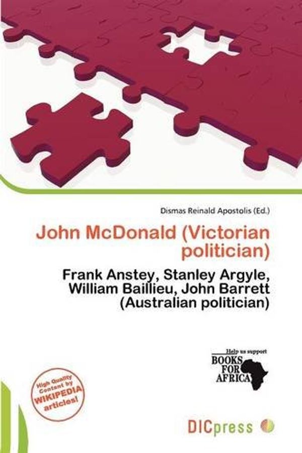 Cover Art for 9786137099032, John McDonald (Victorian Politician) by 