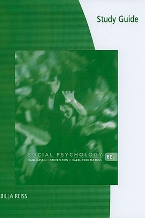 Cover Art for 9780840031662, Social Psychology by Saul Kassin, Steven Fein